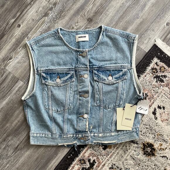 AGOLDE Leo Denim Vest - Picture 2 of 7